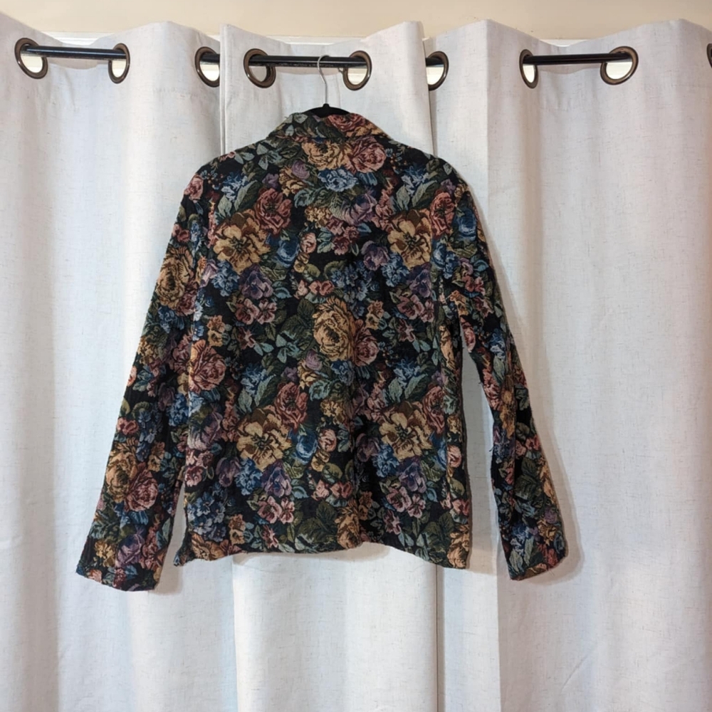 Vintage Floral Tapestry Button Down Jacket - Picture 5 of 6